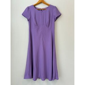 Talbots Purple Midi Dress Short Sleeve Career Casual Office Women's Size‎ 6